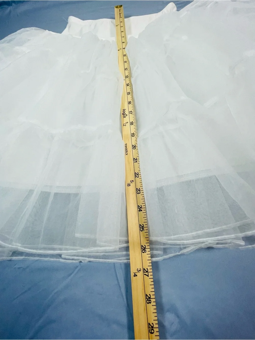 White Tiered Tulle Skirt - Classic Women's Petticoat size L